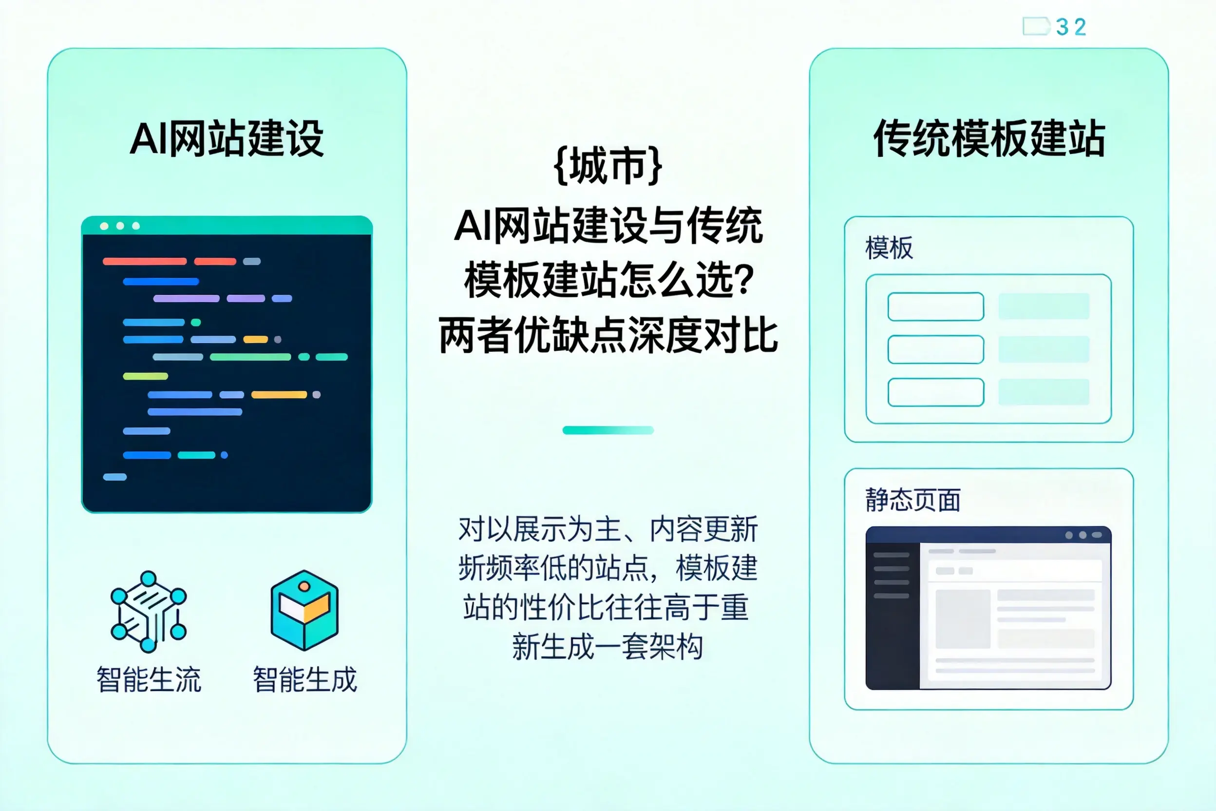 朔州AI网站建设与传统模板建站怎么选?两者优缺点深度对比