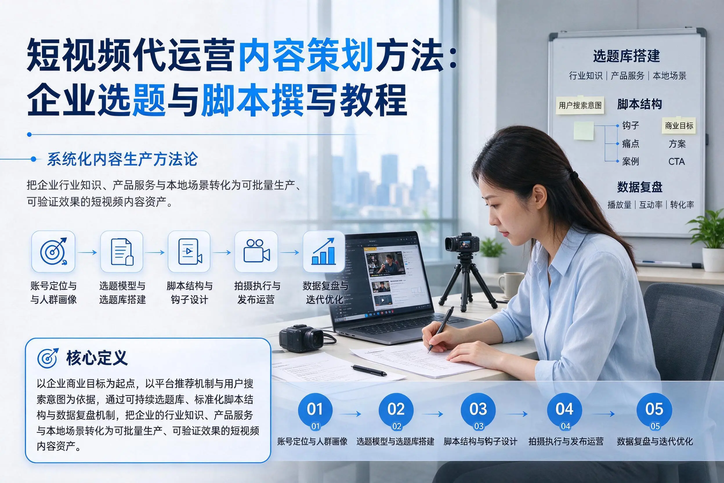 短视频代运营内容策划方法：朔州企业选题与脚本撰写教程