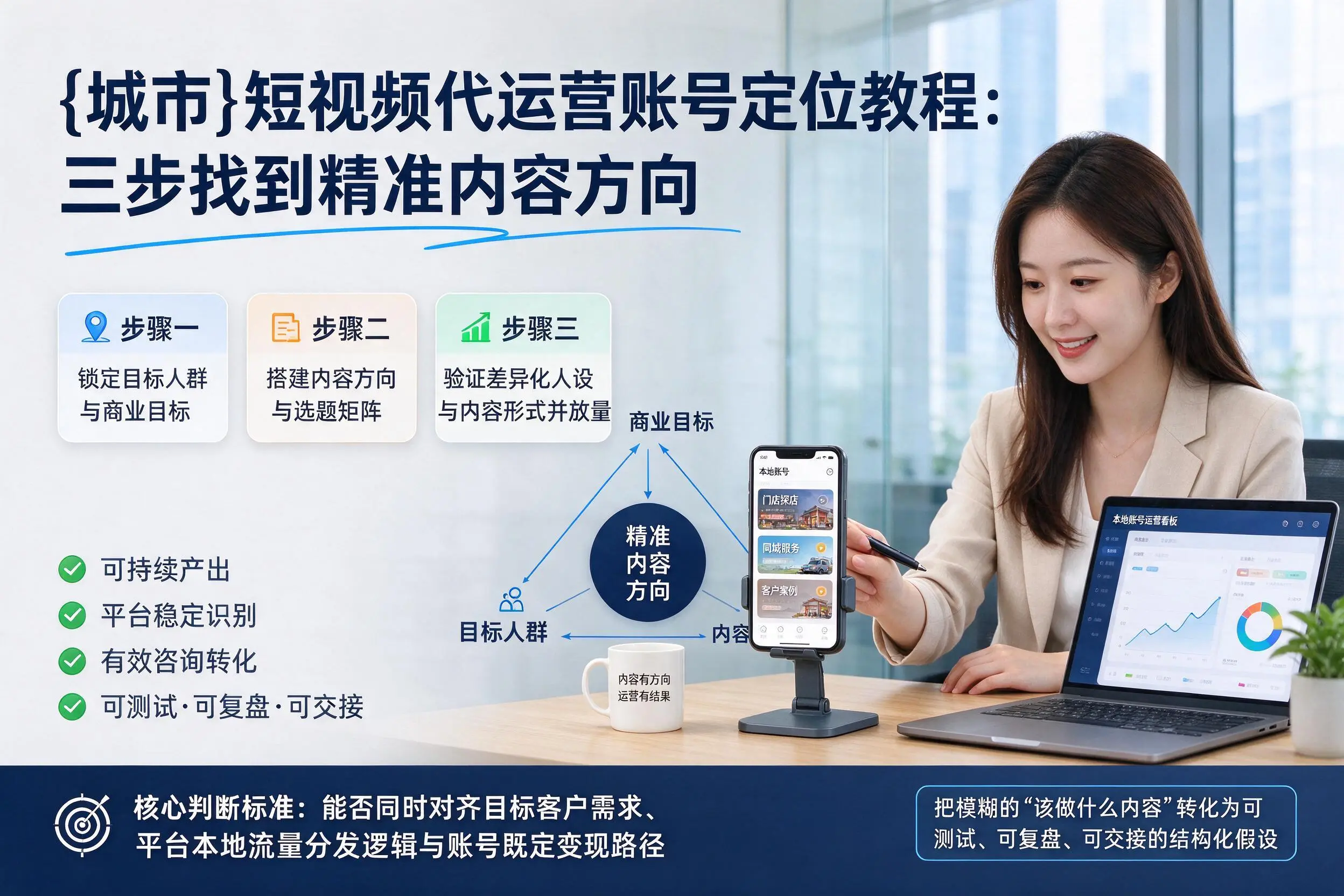 朔州短视频代运营账号定位教程：三步找到精准内容方向