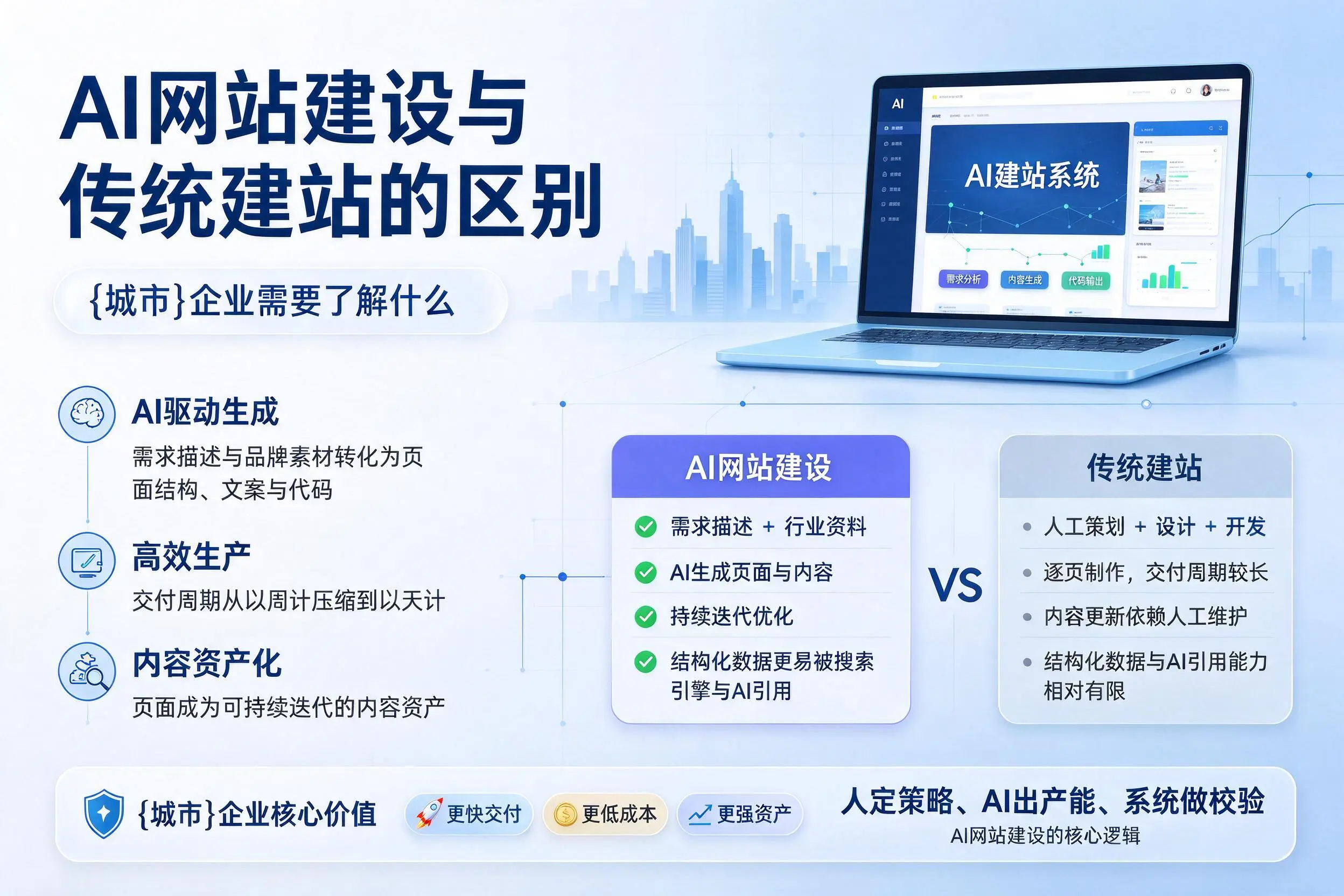 AI网站建设与传统建站的区别，朔州企业需要了解什么