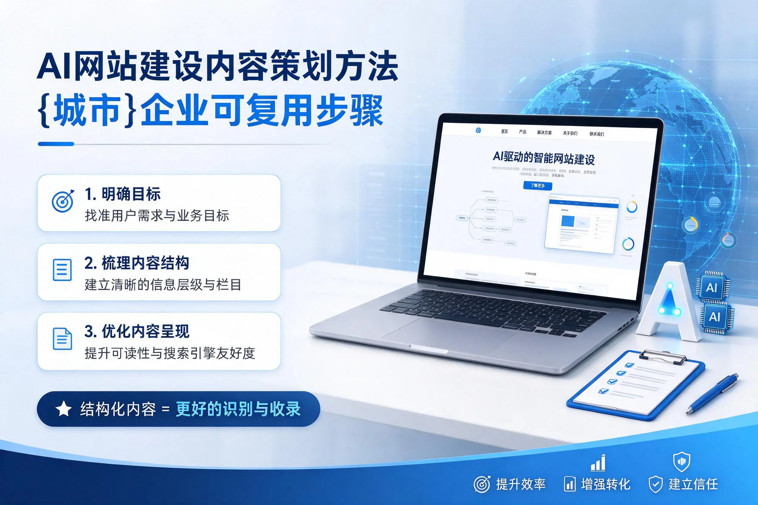 AI网站建设内容策划方法,朔州企业可复用步骤